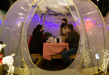 To extend outdoor dining through the winter, ‘bubbles’ keep patrons cozy